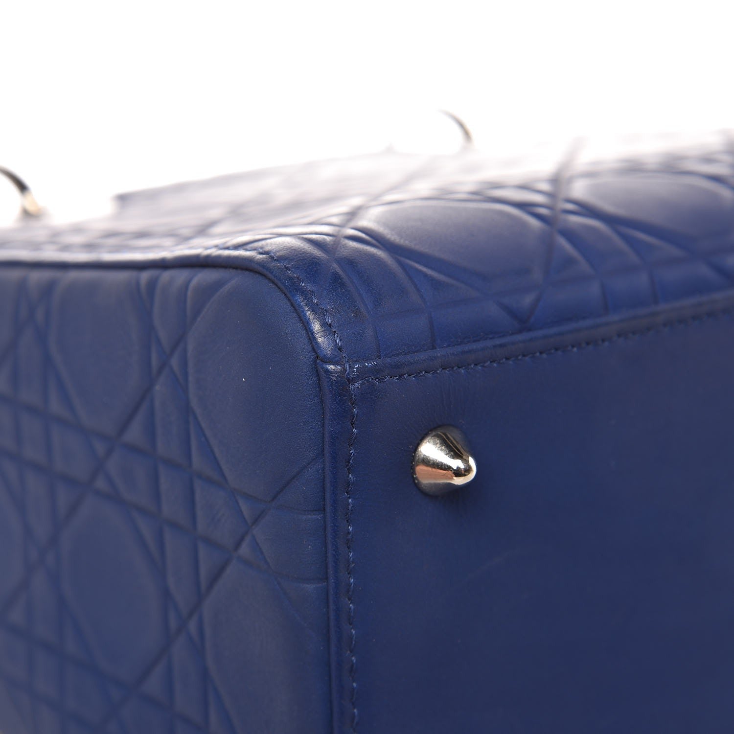 Christian Dior Lambskin Cannage Medium Lady Dior Blue 11 of 15