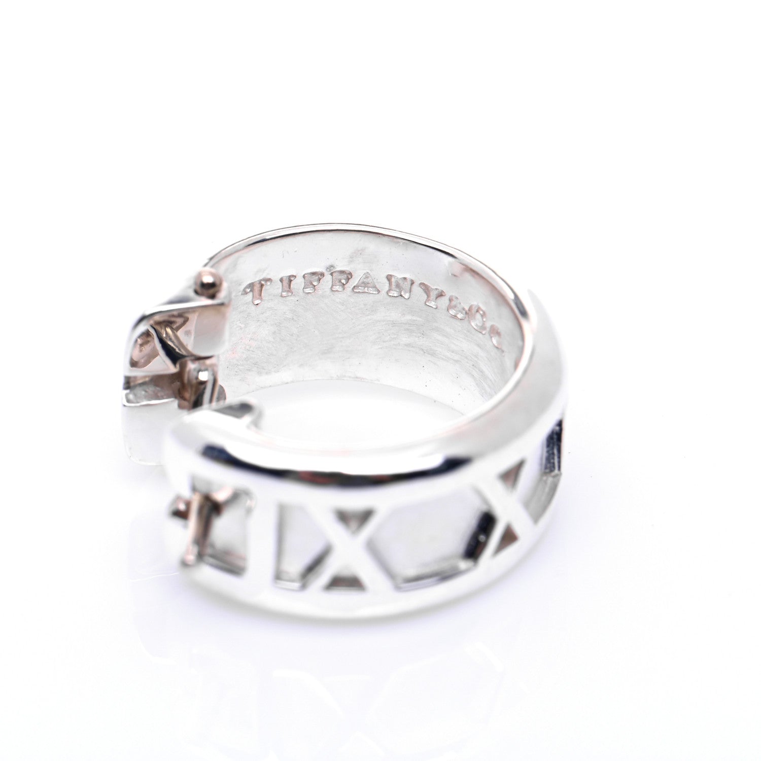 Tiffany Sterling Silver Small Atlas Hoop Earrings 751967