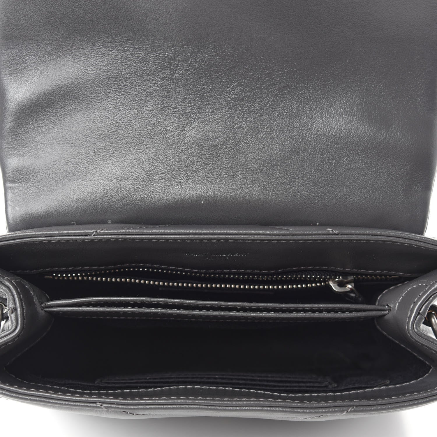 Saint Laurent Calfskin Y Quilted Monogram Toy Loulou Crossbody Bag Storm 5 of 14