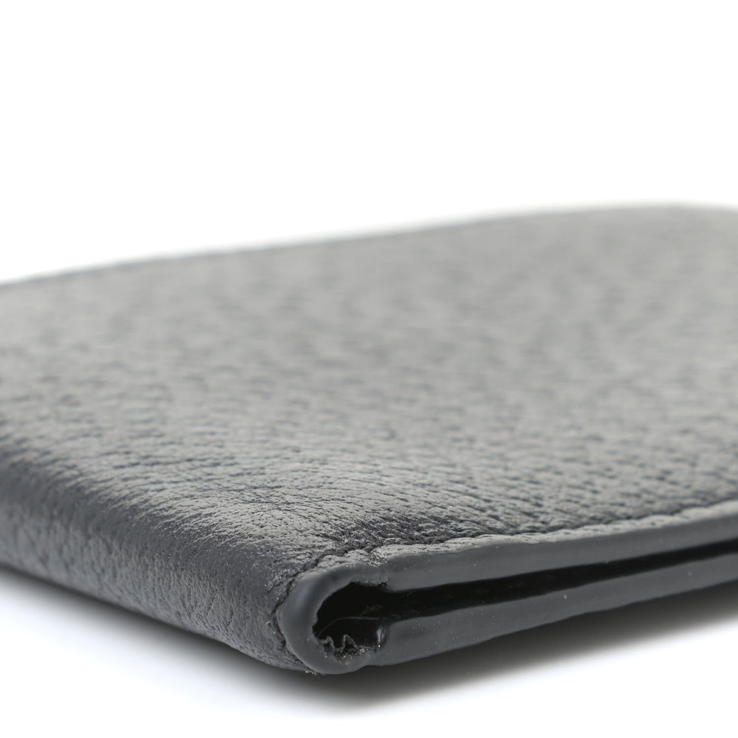 Calfskin Boar Effect GG Marmont Bi-Fold Wallet Black