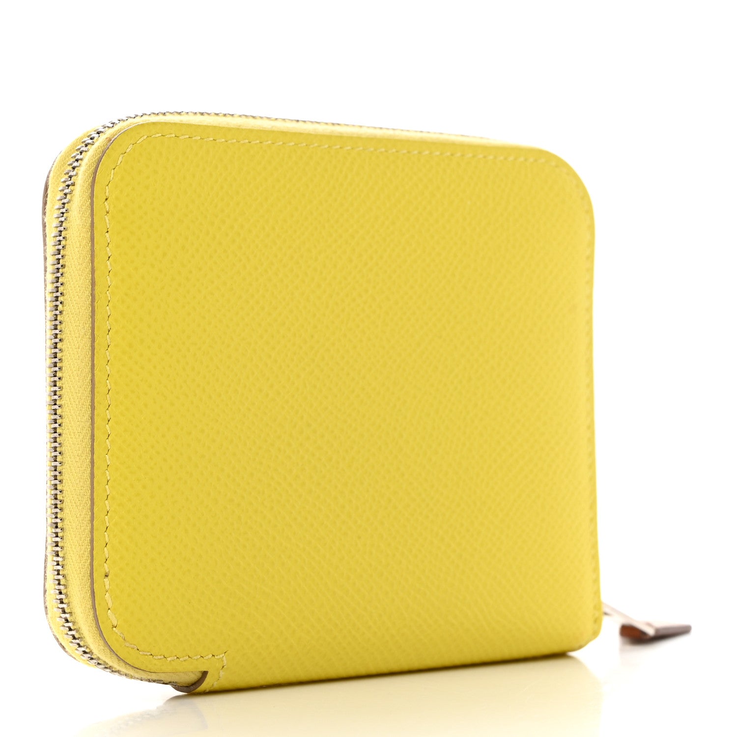 Hermes Epsom Silk'In Compact Wallet Lime 3 of 7