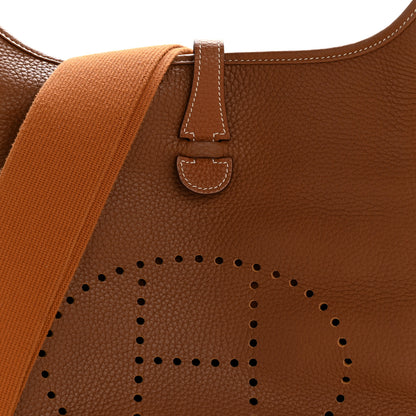 Hermes Taurillon Clemence EVELYNE III PM Gold 8 of 12