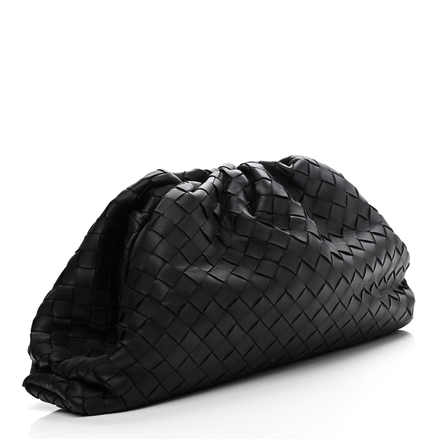 Bottega Veneta Nappa Maxi Intreccio The Pouch Oversized Clutch Black 3 of 9