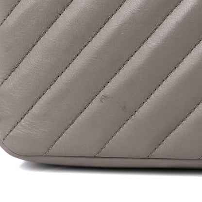 Chanel Calfskin Chevron Quilted Large Statement Flap Grey 18 of 21