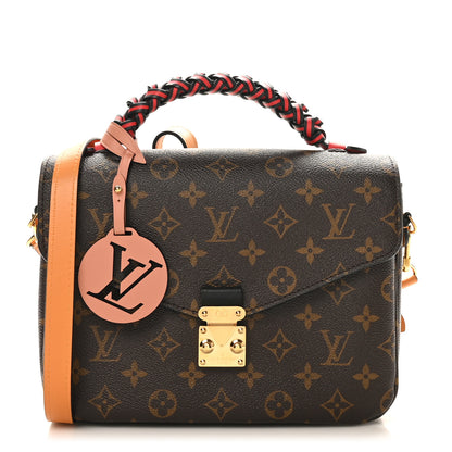 Louis Vuitton Monogram Braided Pochette Metis Coquelicot 1 of 9