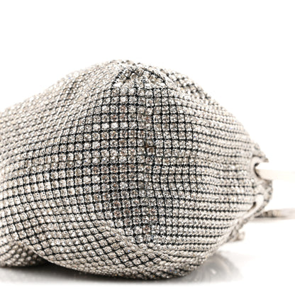 Jimmy Choo Satin Crystal Embellished Micro Bon Bon Bag Silver 10 of 11