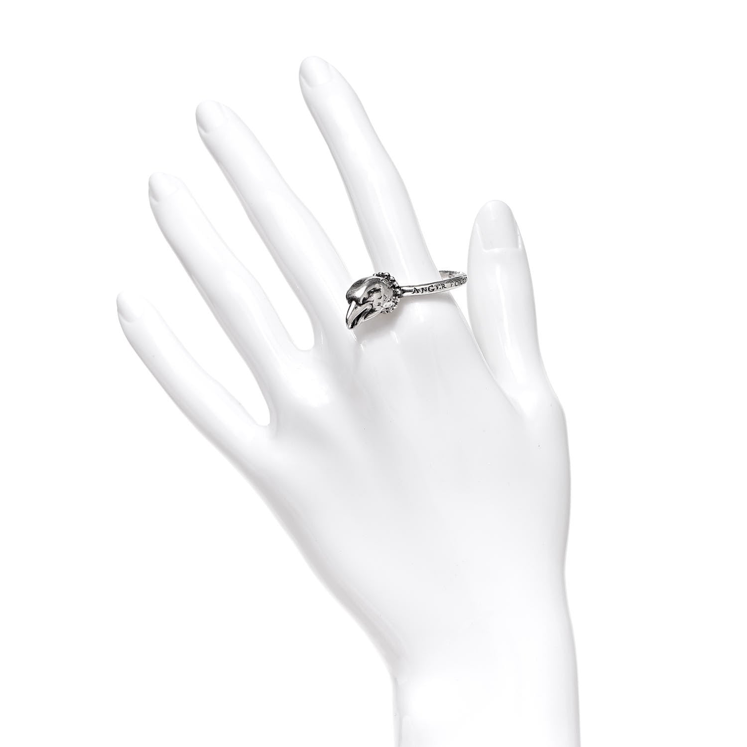 Gucci Sterling Silver Anger Forest Eagle Head Ring 61 9.5 2 of 5