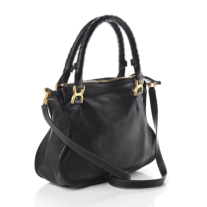 Chloe Calfskin Medium Marcie Satchel Black 3 of 9