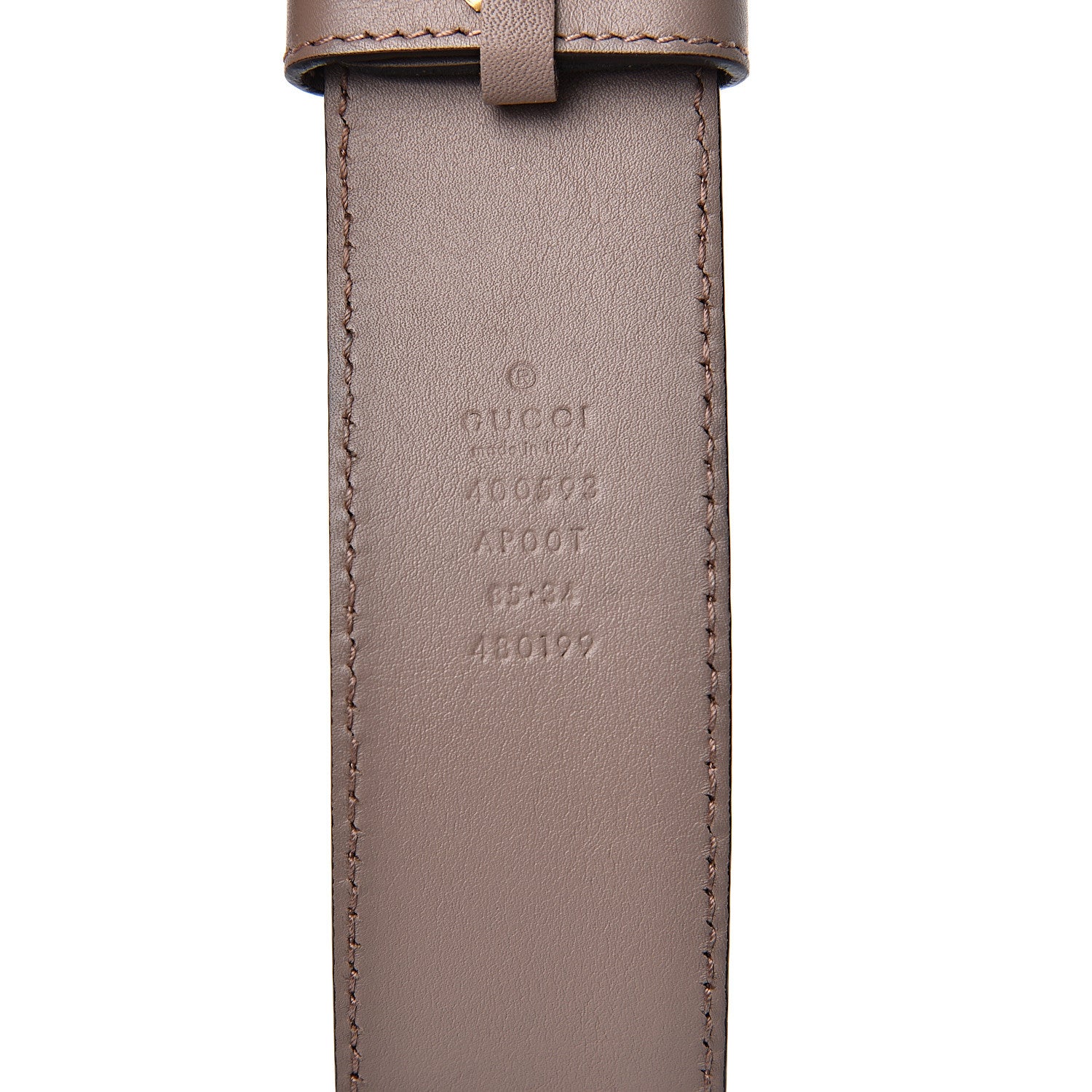 Gucci Calfskin Double G 40mm Belt 85 34 Porcelain Rose 4 of 5