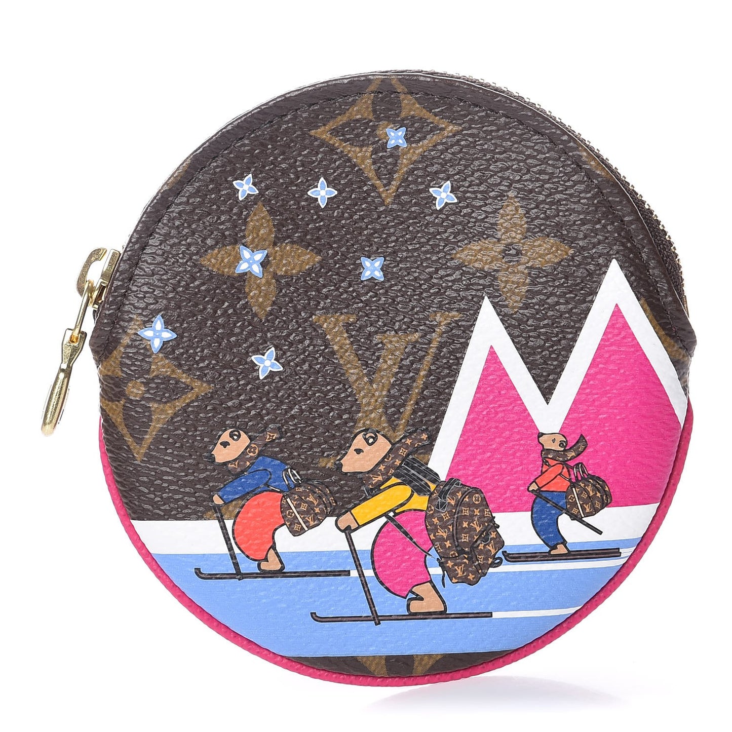 Monogram 2018 Christmas Animation Round Coin Purse