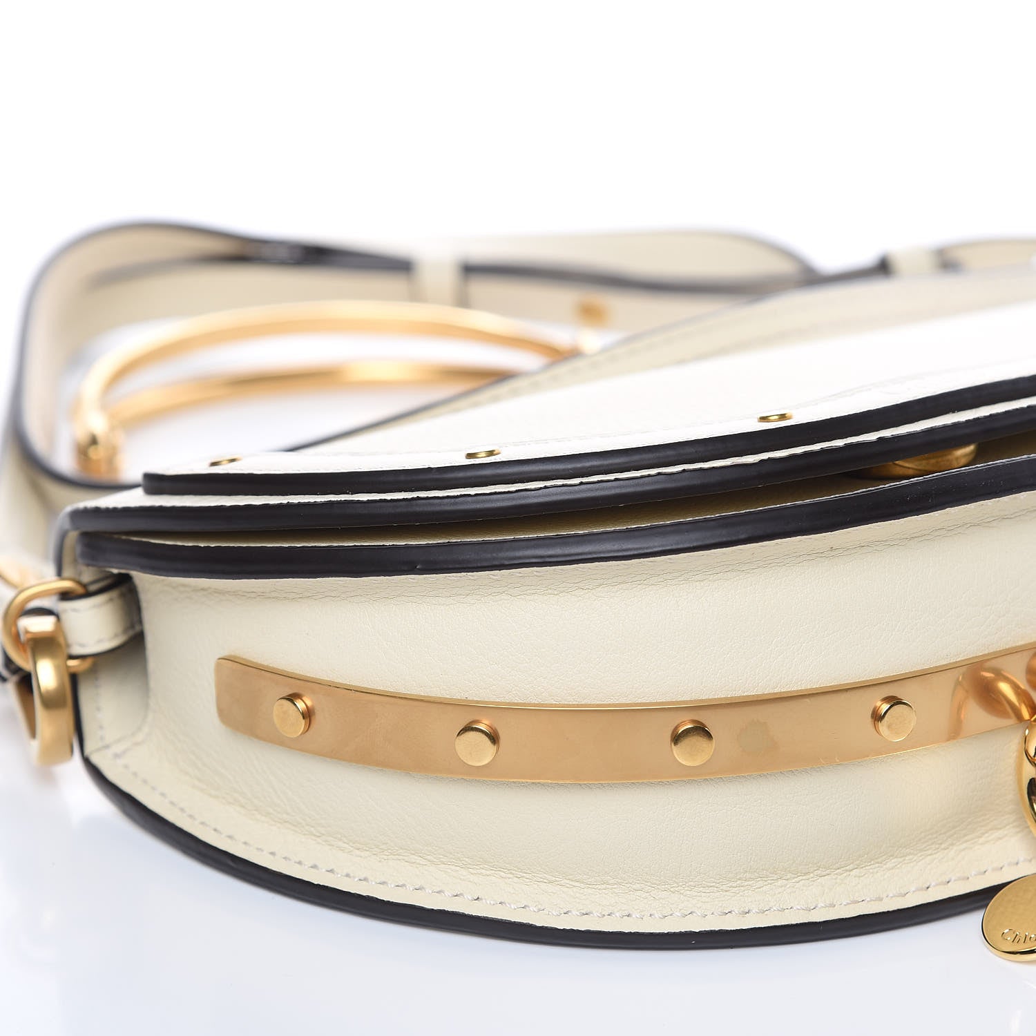 Chloe Calfskin Small Nile Bracelet Minaudiere Bag Off White 9 of 10