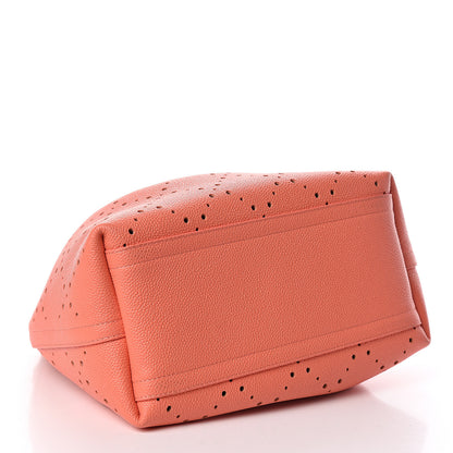 Chanel Caviar Perforated Drawstring CC Bag Coral Beige 5 of 12