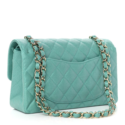 Chanel Iridescent Caviar Quilted Small Double Flap Green 3 of 11