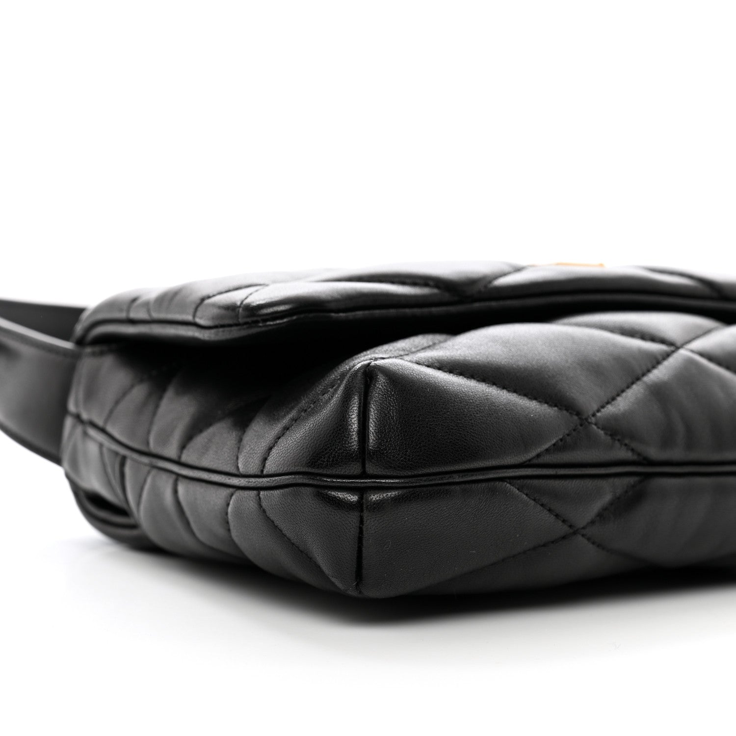 Saint Laurent Lambskin Quilted Le 57 Diamond Shoulder Bag Black 8 of 9