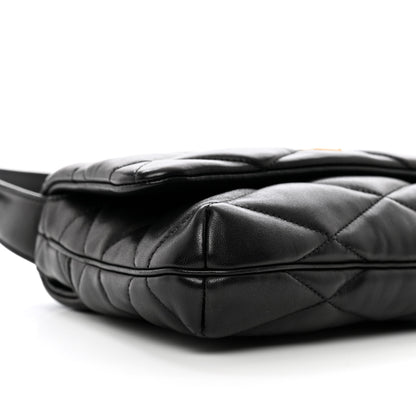 Saint Laurent Lambskin Quilted Le 57 Diamond Shoulder Bag Black 8 of 9