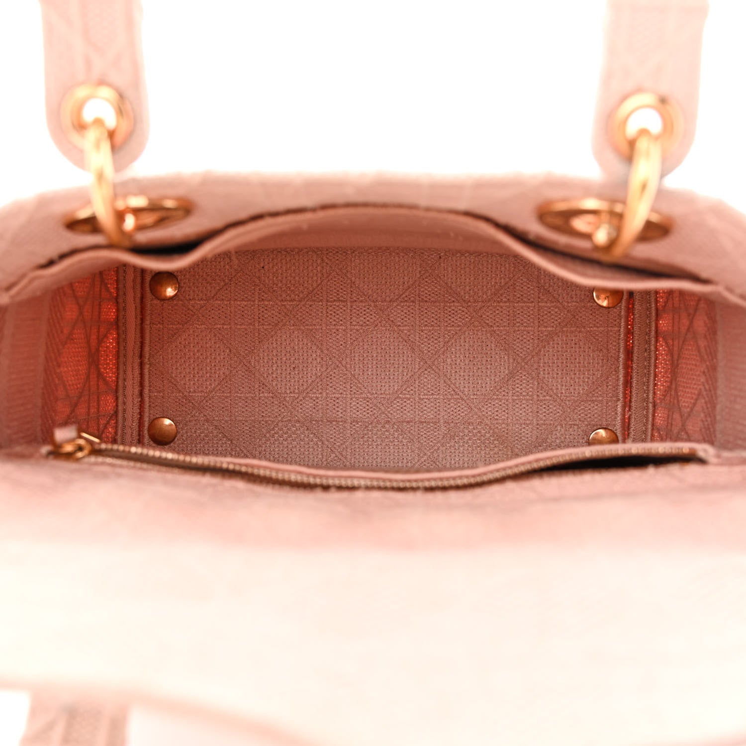 Christian Dior Canvas Embroidered Cannage Medium Lady D-Lite Pink 5 of 20