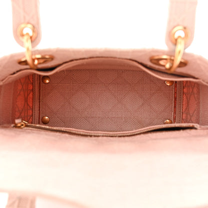 Christian Dior Canvas Embroidered Cannage Medium Lady D-Lite Pink 5 of 20