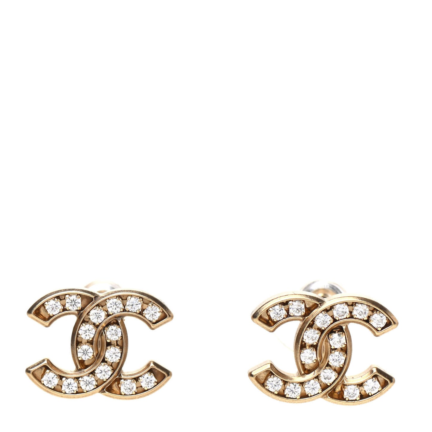 Crystal CC Earrings Gold