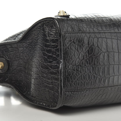 Balenciaga Calfskin Crocodile Embossed Giant 12 Gold Hardware City Black 8 of 10