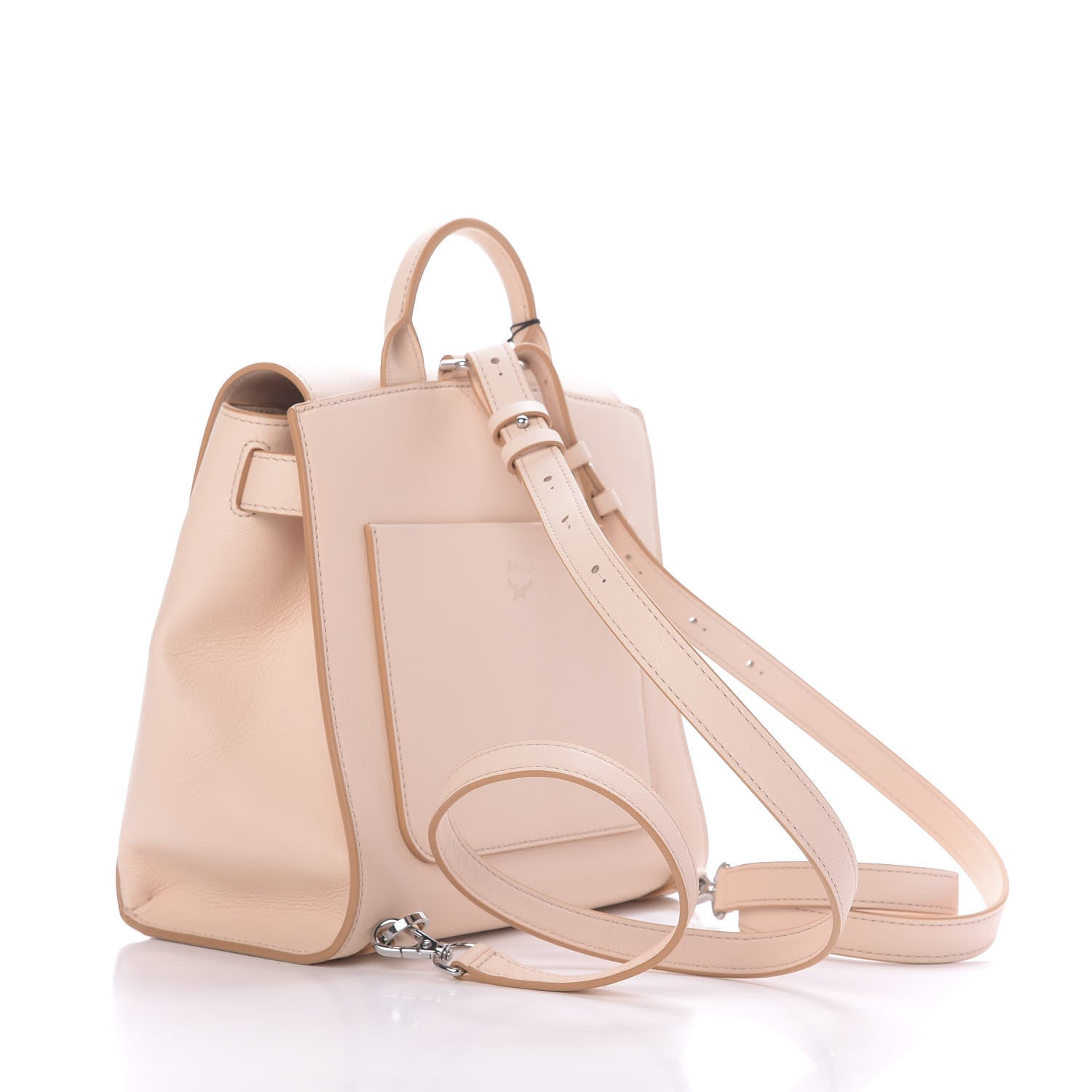 MCM Calfskin Essential Monogram Small Backpack Bisque 2 of 10