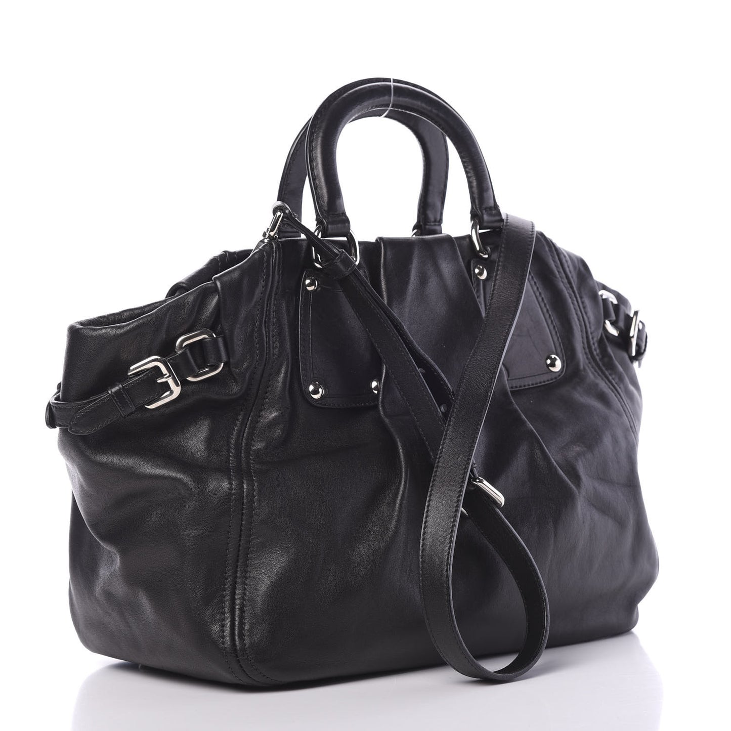 Soft Calf Shoulder Bag Black
