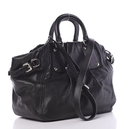 Prada Soft Calf Shoulder Bag Black 2 of 12