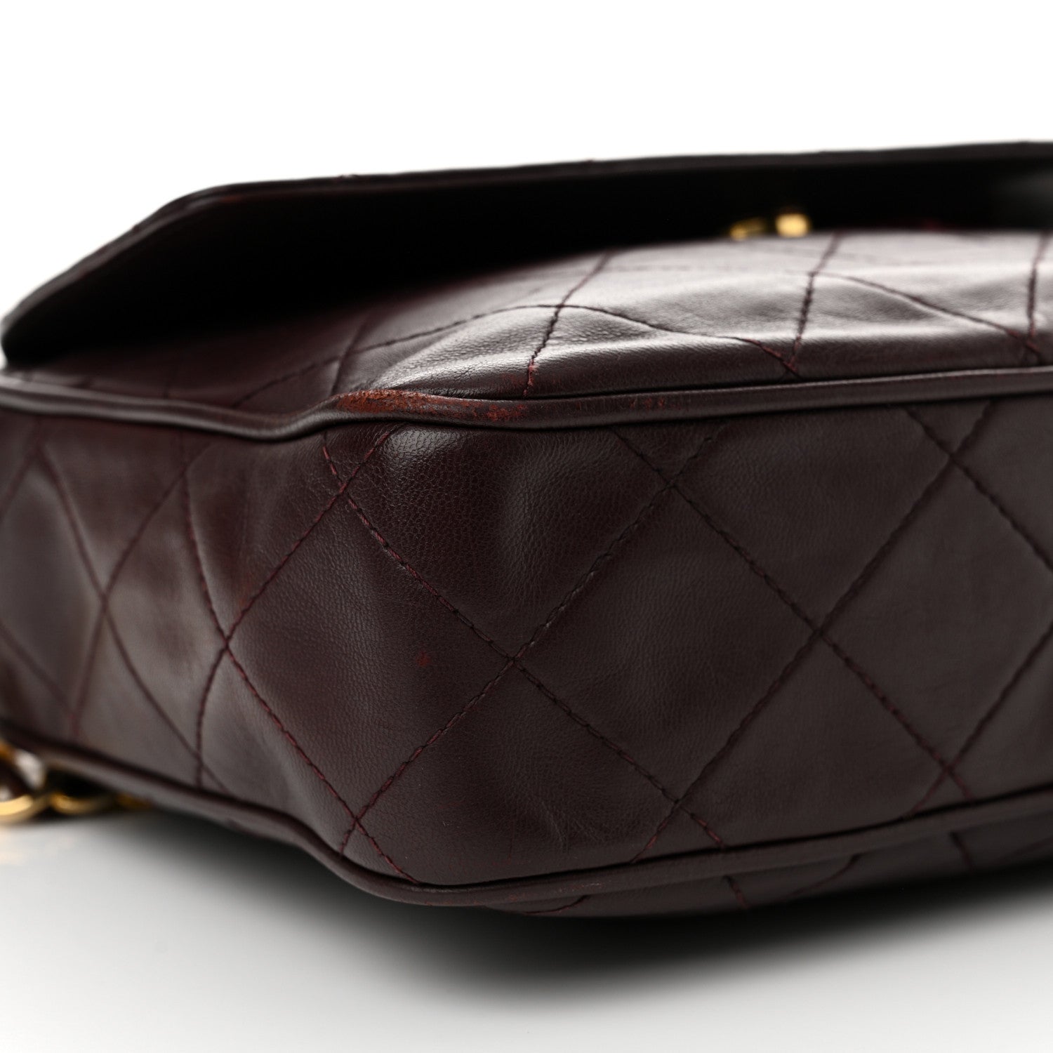 Chanel Lambskin Quilted Tassel CC Camera Case Burgundy 10 of 18