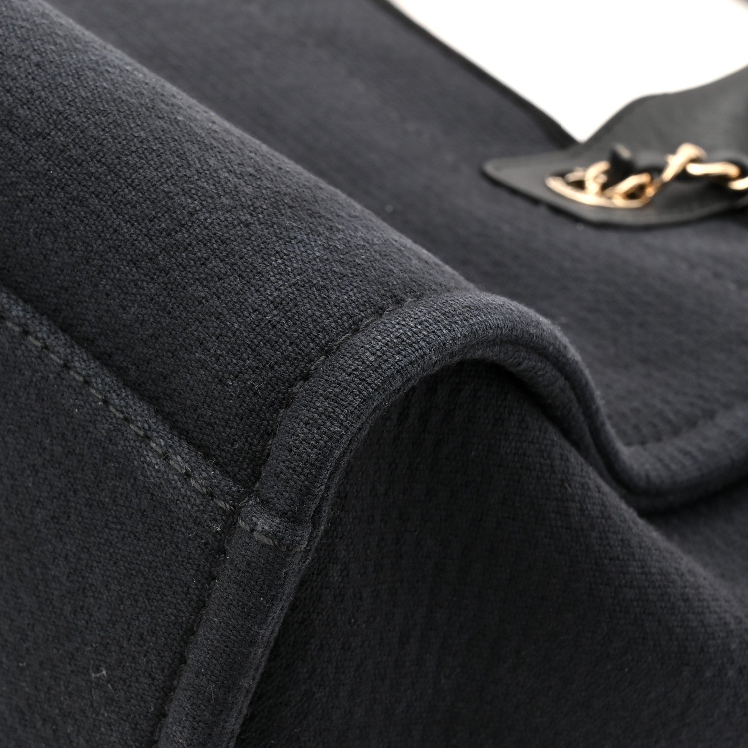 Chanel Mixed Fibers Small Deauville Tote Black 12 of 13