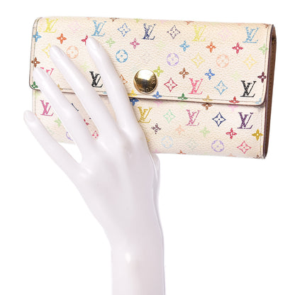 Louis Vuitton Monogram Multicolor Sarah Wallet White 2 of 20