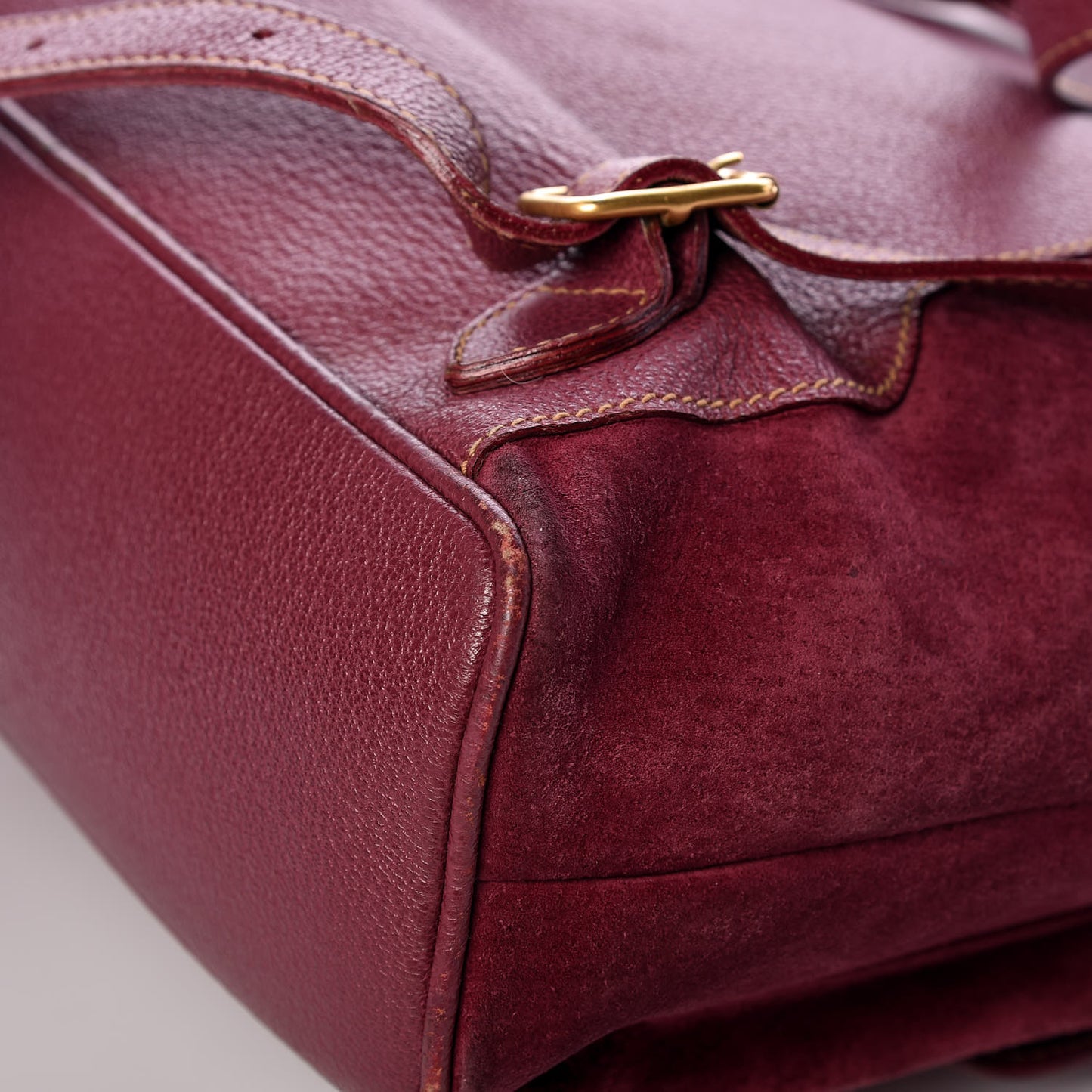 Suede Bamboo Backpack Purple