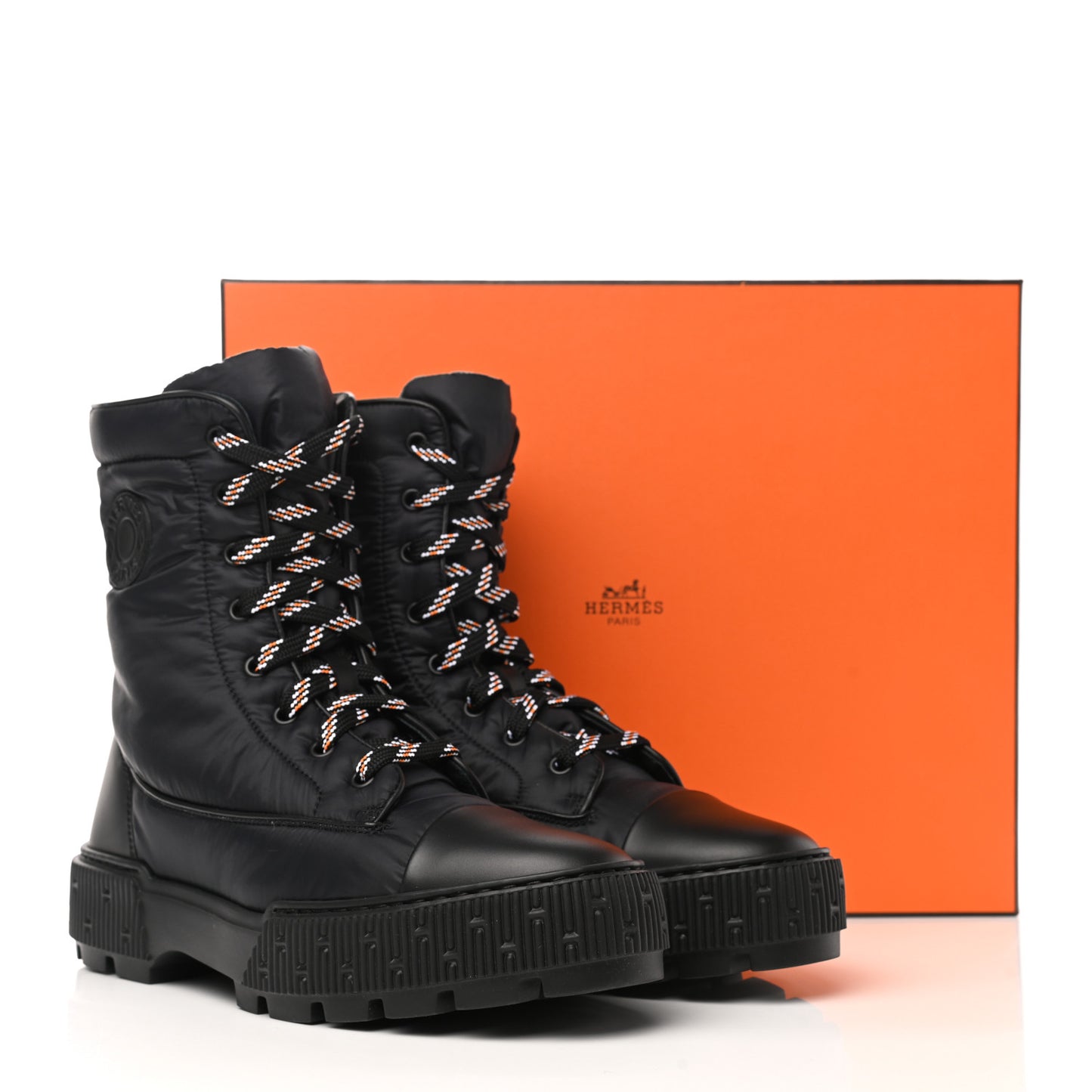 Calfskin Parachute Fresh Ankle Boots 41 Black