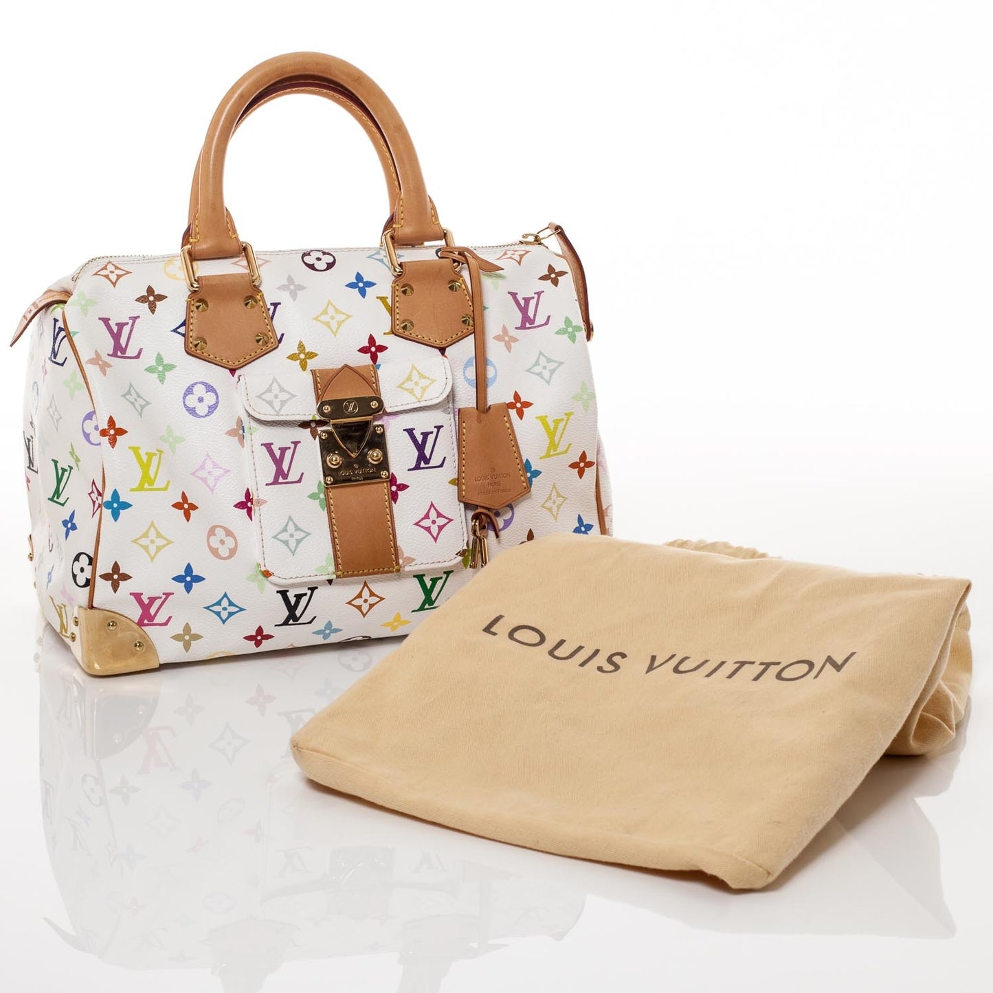 Monogram Multicolor Speedy 30 White