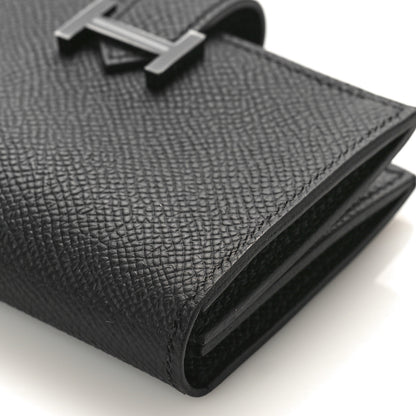 Hermes Epsom Monochrome Bearn Card Holder Wallet Black 8 of 8