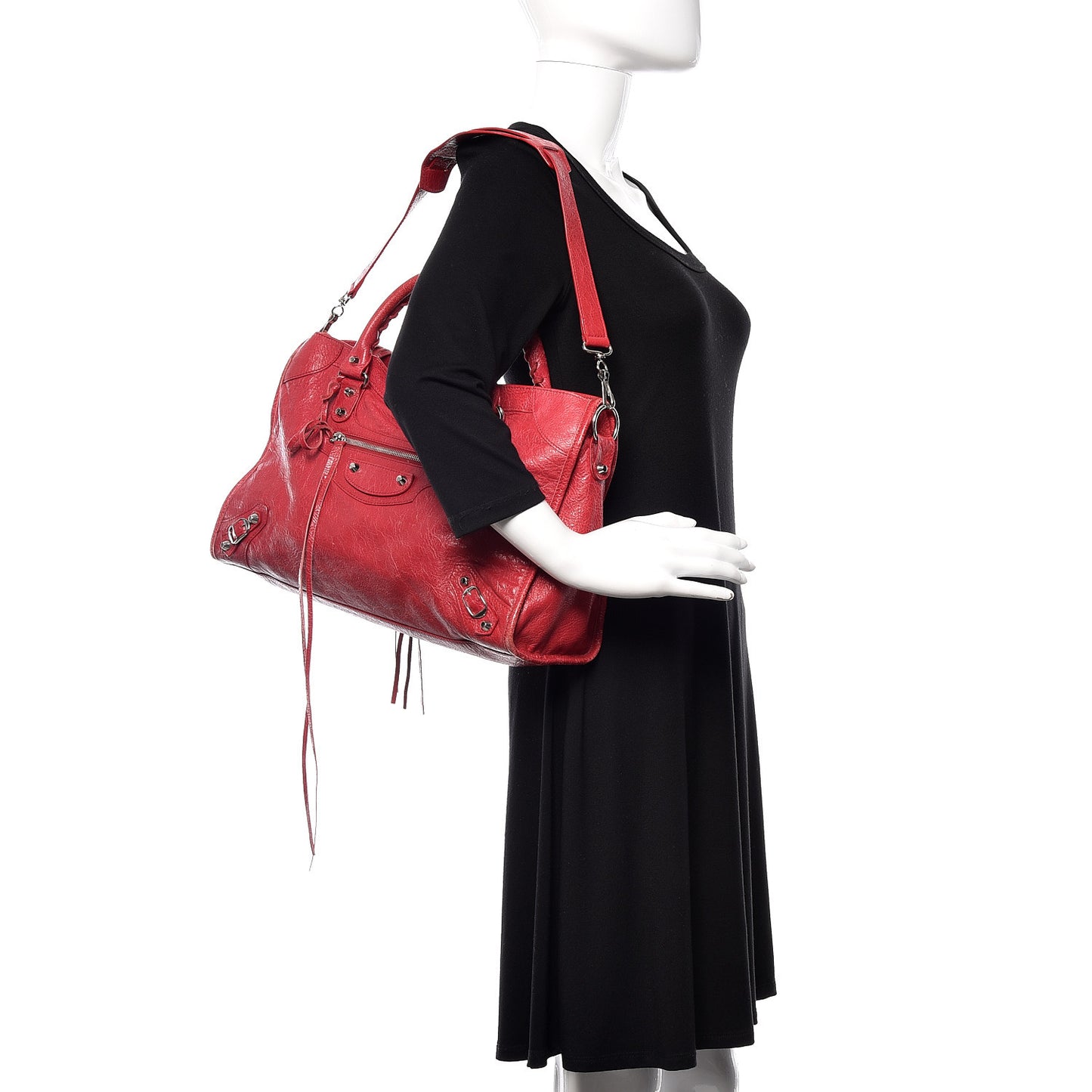 Agneau Classic Silver Hardware City Rouge Sapphire