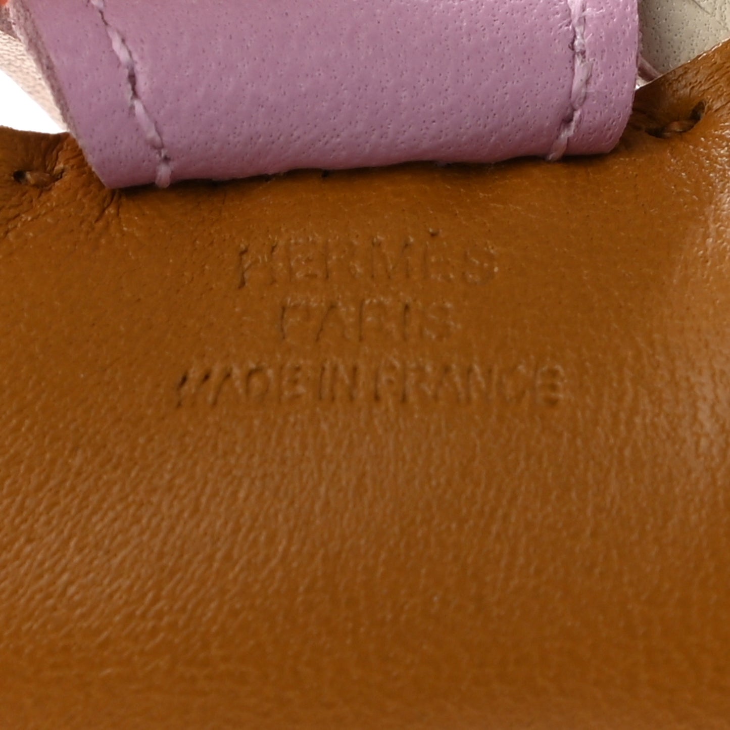 Milo Lambskin Grigri Rodeo Horse Bag Charm PM Sesame Mauve Sylvestre Craie