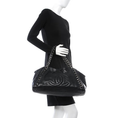 Chanel Glazed Caviar East West Modern Chain Tote Black 2 of 11
