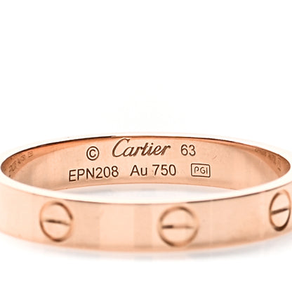 Cartier 18K Pink Gold 3.5mm LOVE Wedding Band Ring 63 10.25 4 of 5