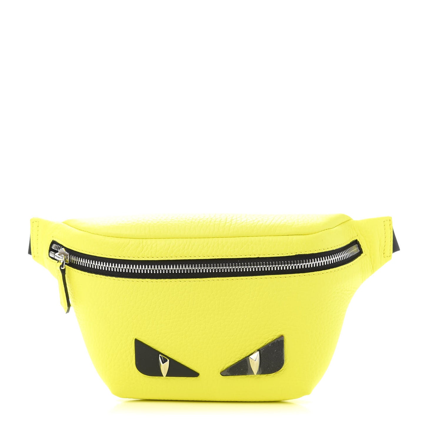 Cuoio Romano Fluo Metal Bug Eyes Kids Belt Bag Giallo Fluo Black