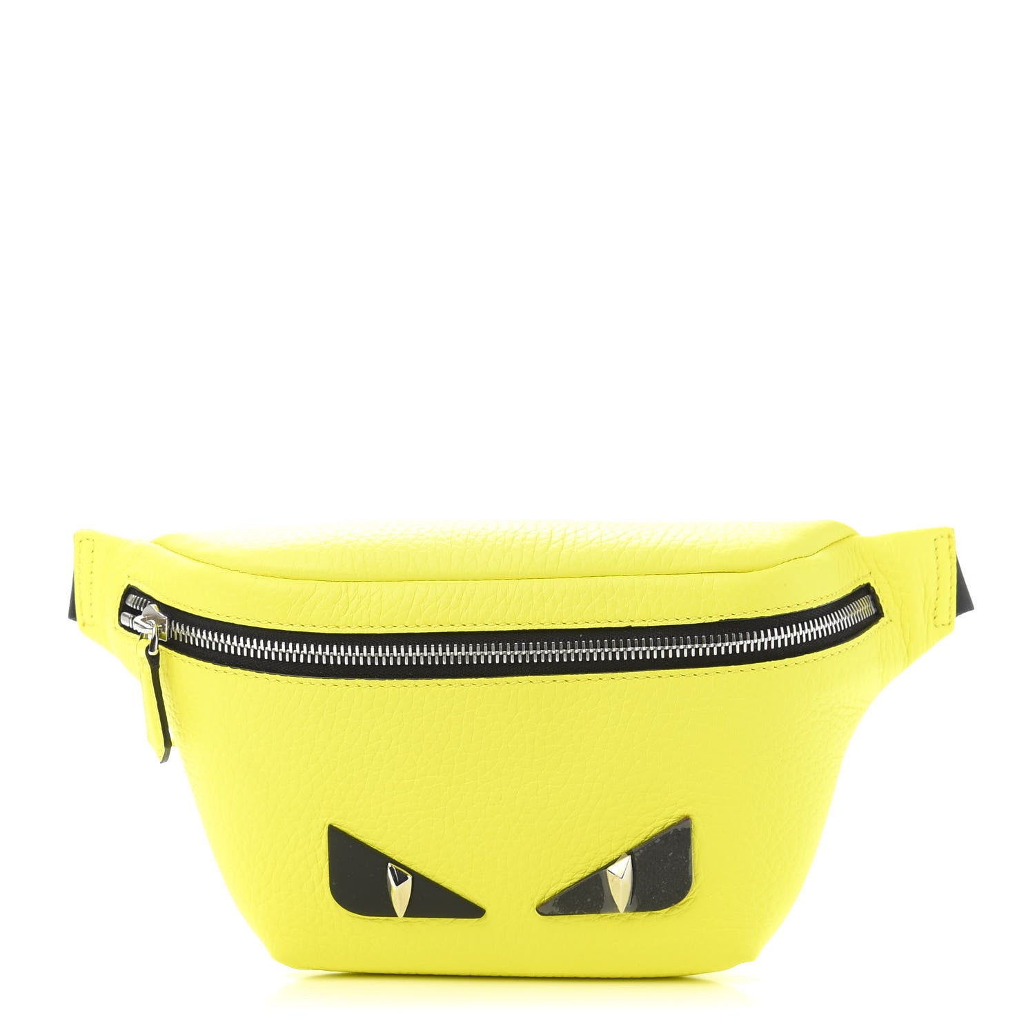 Fendi Cuoio Romano Fluo Metal Bug Eyes Kids Belt Bag Giallo Fluo Black 1 of 10