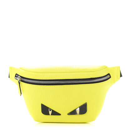 Fendi Cuoio Romano Fluo Metal Bug Eyes Kids Belt Bag Giallo Fluo Black 1 of 10
