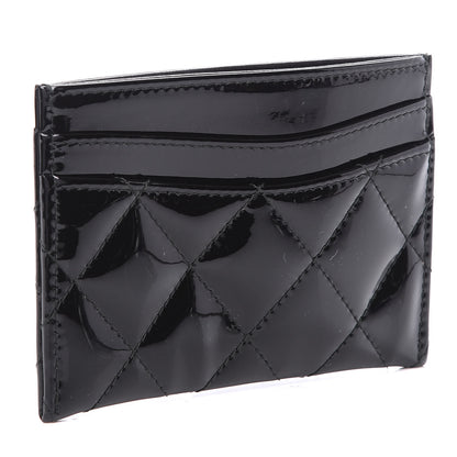 Chanel Patent Calfskin Quilted Card Holder Black 2 of 9