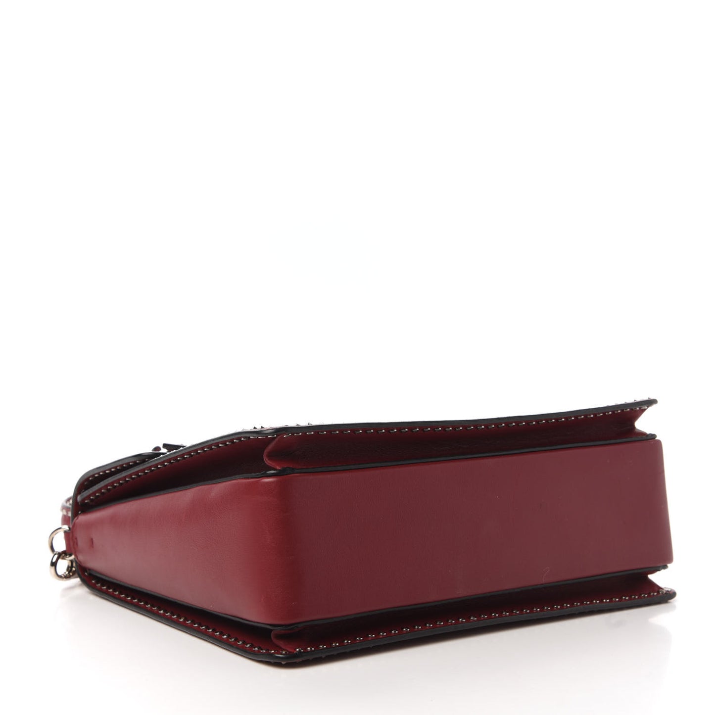 Vitello Rockstud Cabana Top Handle Bag Rubino
