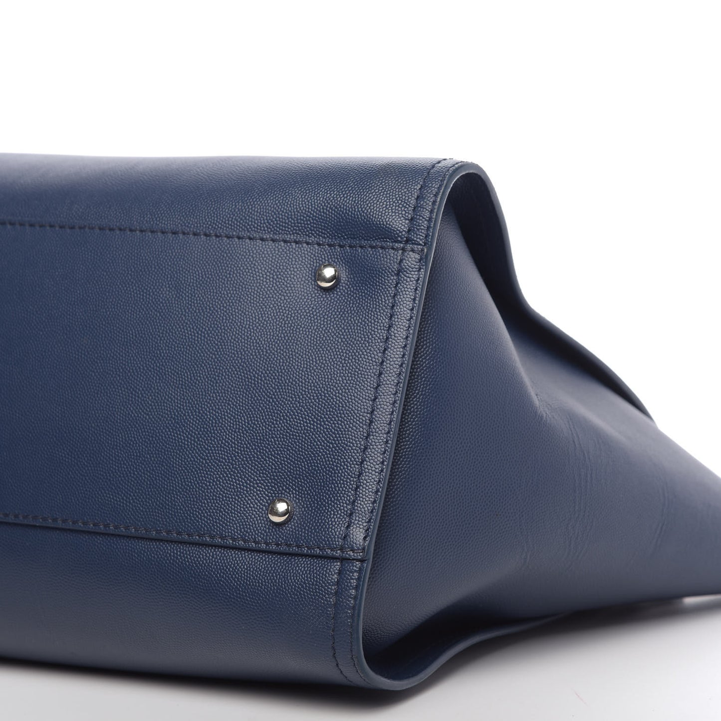 Caviar Medium Studded Deauville Tote Navy