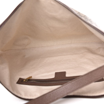 Gucci GG Supreme Monogram Web Ophidia Half Moon Hobo Brown 5 of 10