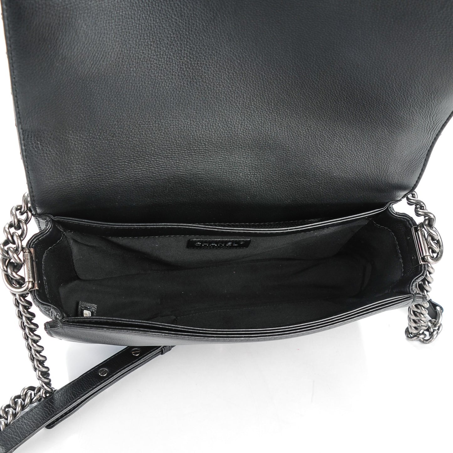 Calfskin New Medium Boy Reverso Flap Black