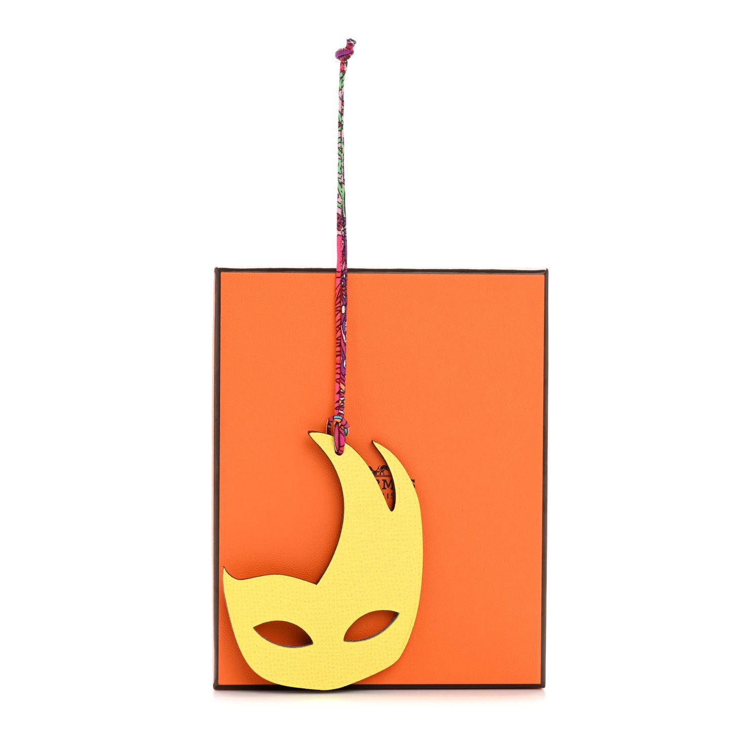 Togo Epsom Petit H Mask Bag Charm Bleu Electrique Lime