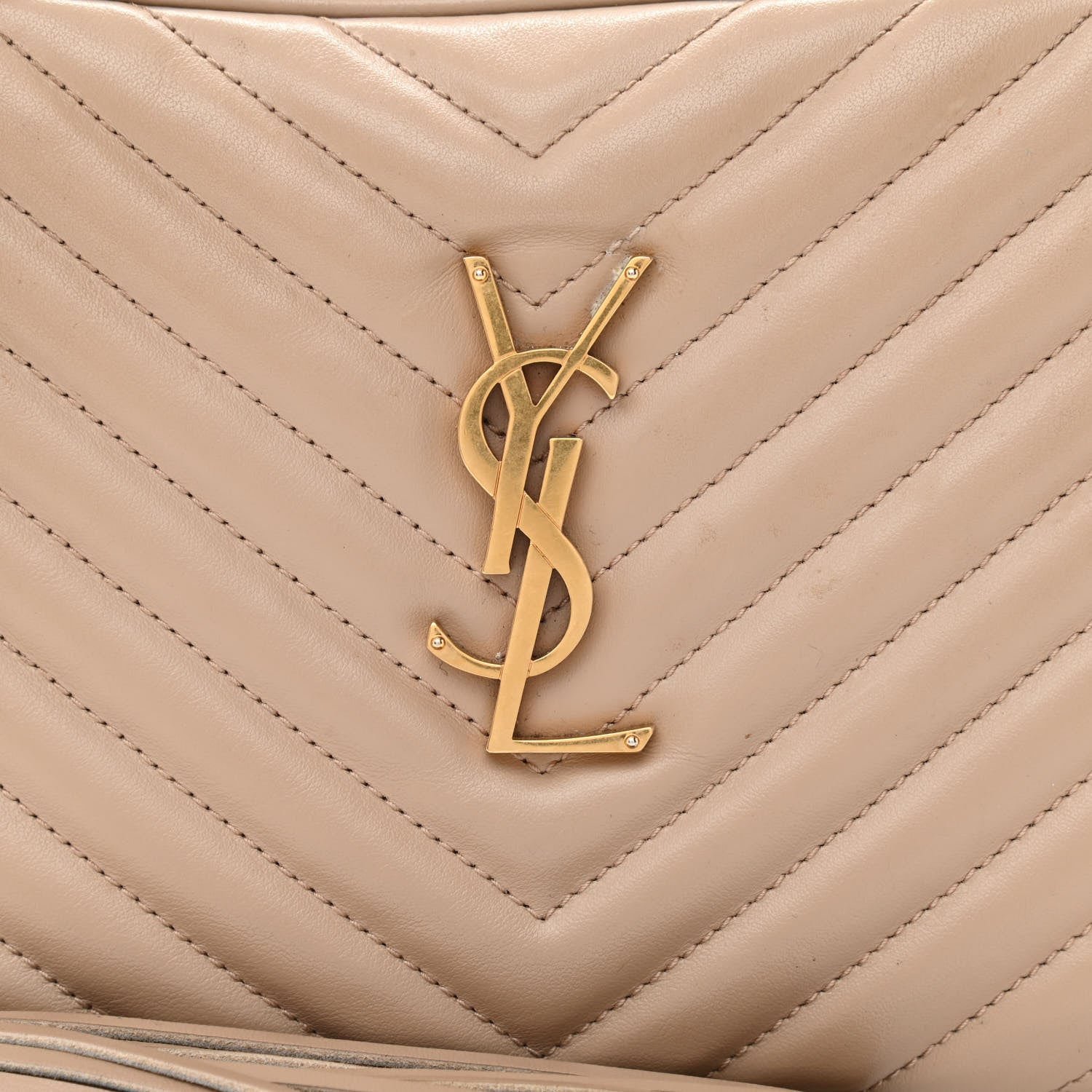 Saint Laurent Calfskin Matelasse Monogram Lou Camera Bag Nude Powder 9 of 15