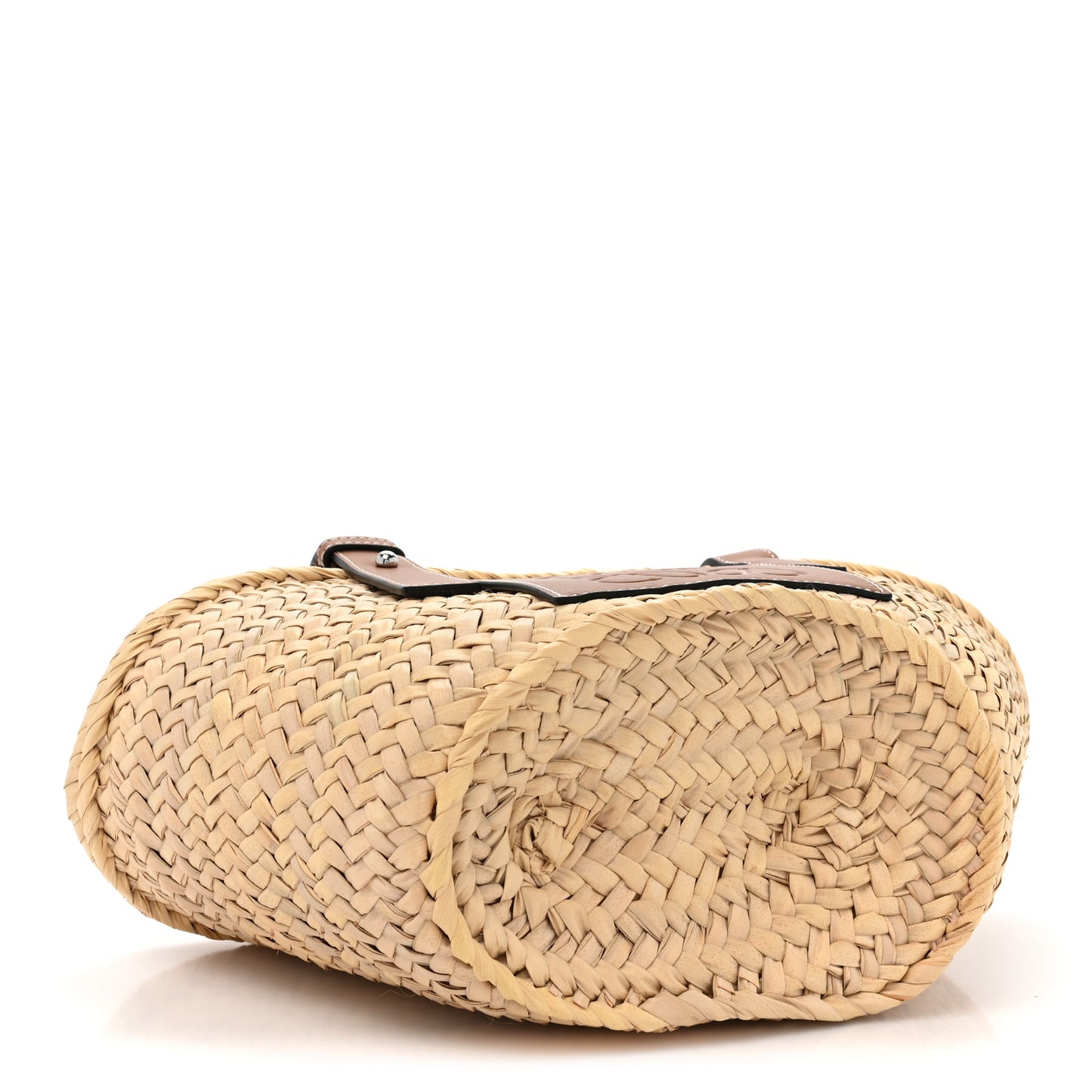 Raffia Small Basket Tote Bag Natural Tan