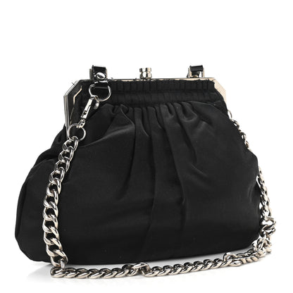 Lanvin Satin Pleated Clutch Black 2 of 10