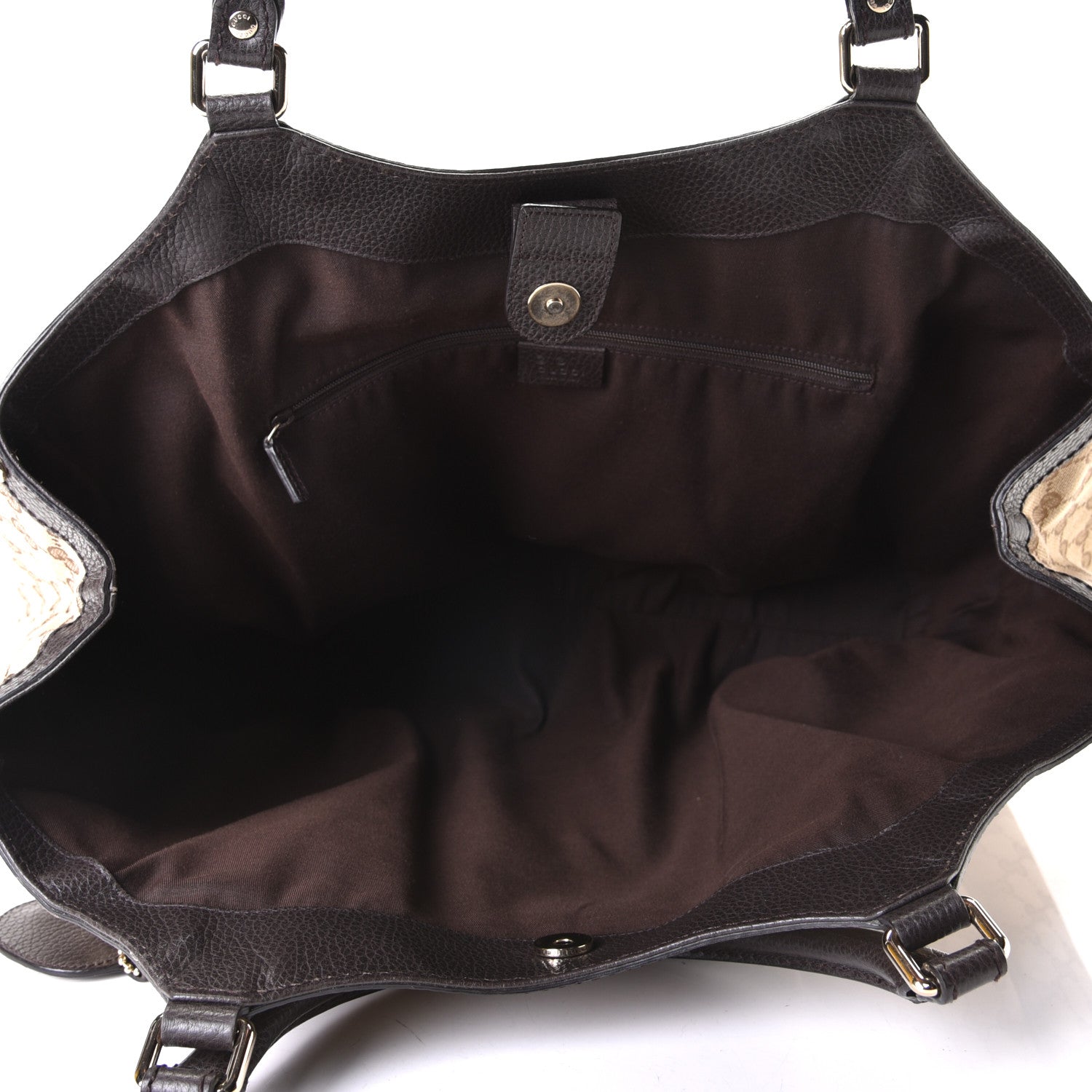 Gucci Monogram Dollar Calfskin Large Sukey Tote Beige Ebony Testa di Moro 4 of 5